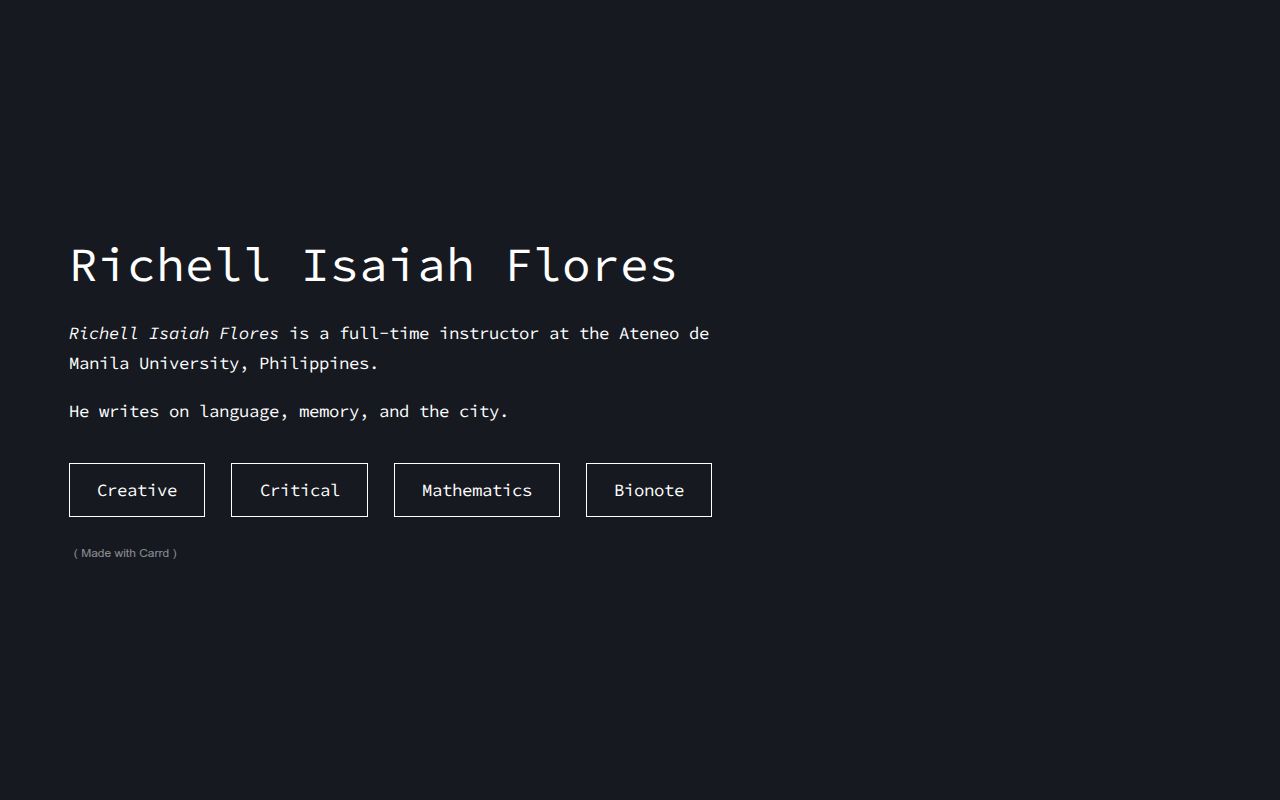 Richell Isaiah Flores